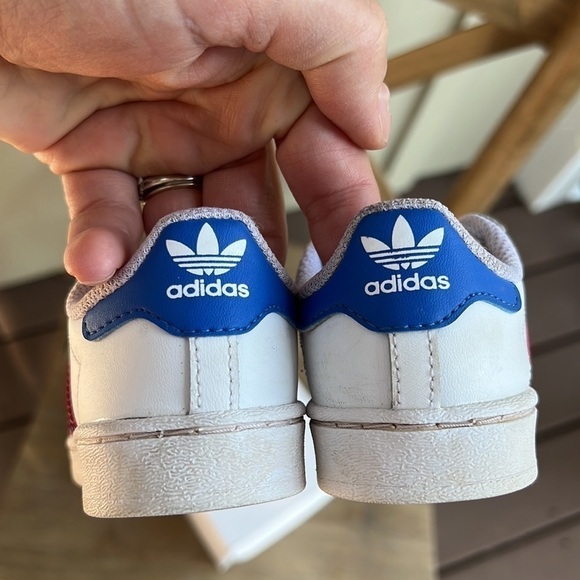 Adidas Red White & Blue Superstarts❤️🤍💙 - Picture 5 of 11